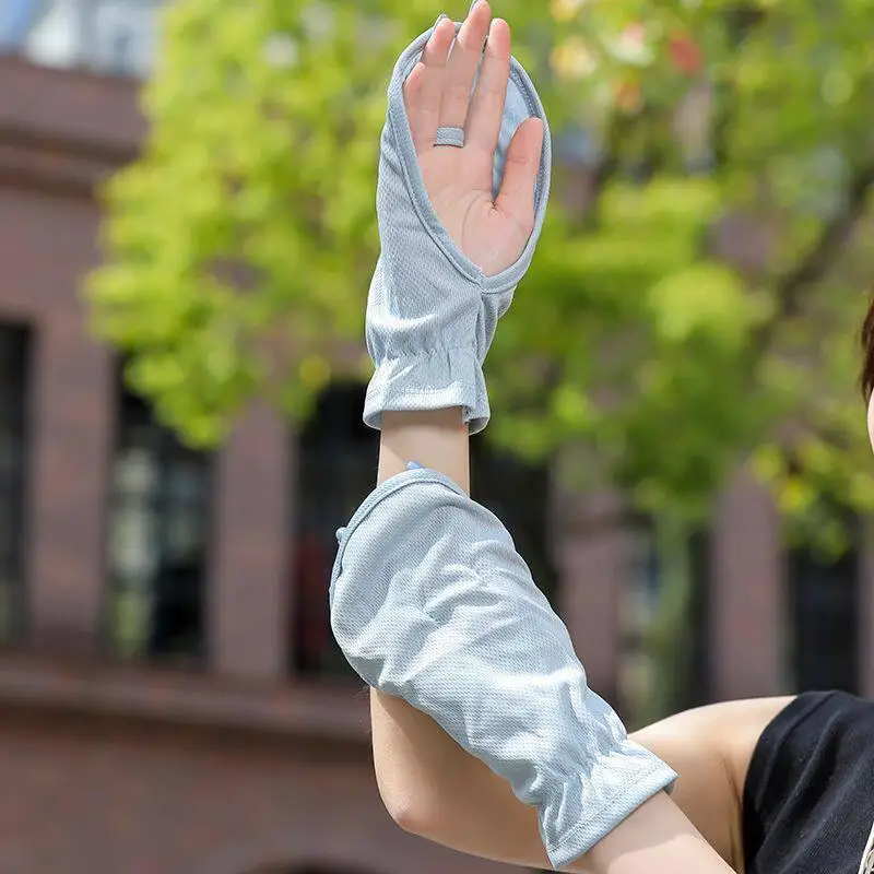 Sonnenschutzhandschuhe für Damen zum Autofahren und Radfahren (kurze Ausführung) – Detail 2