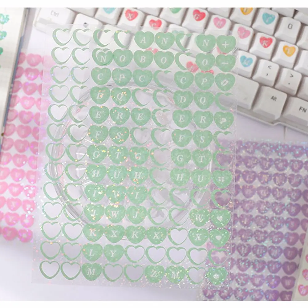 

DIY Scrapbooking Phone Case Decor Handbook Decoration Stickers Laser Sticker Hand Account Sticker Heart Symbol Series