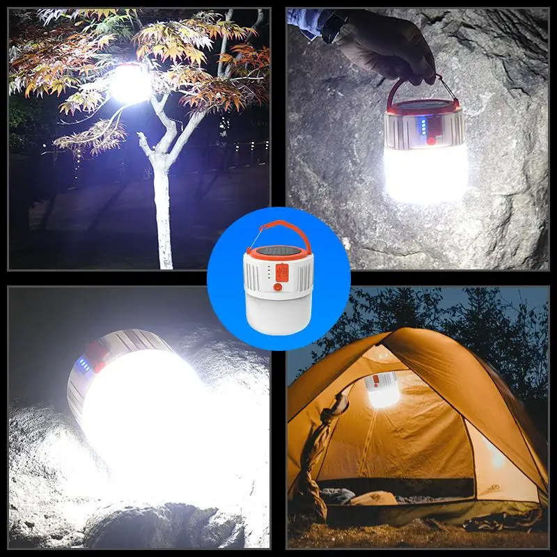 24LED Lights Camping Light USB Rechargeable Bulb for Outdoor Tent Lamp Portable Lanterns Emergency Light for BBQ Hiking