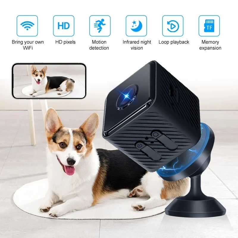 

1080P FULL HD Wi-Fi функция ночного видения, внешняя широкоугольная Спортивная камера, домашнее приложение, удаленный просмотр, обнаружение движения