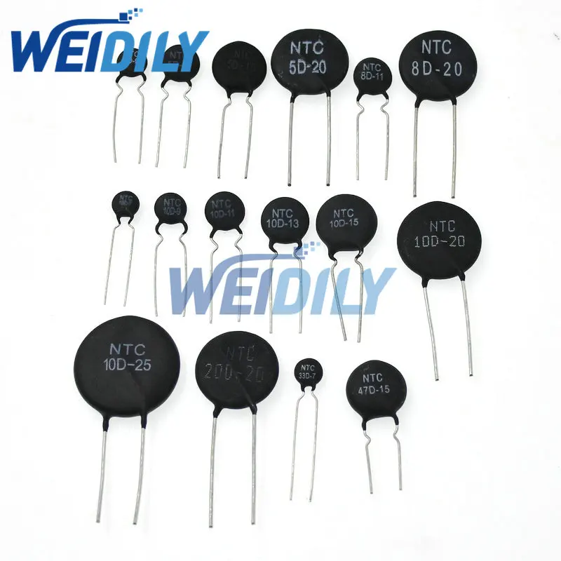 Thermal Resistor NTC 5D-11 10D-9 10D-11 47D-15 10D-20 10D-13 8D-11 10D-15 5D-15 10D-7 MF11-103 33D-7 8D-12 20D-20 10PCS-thermal resistor