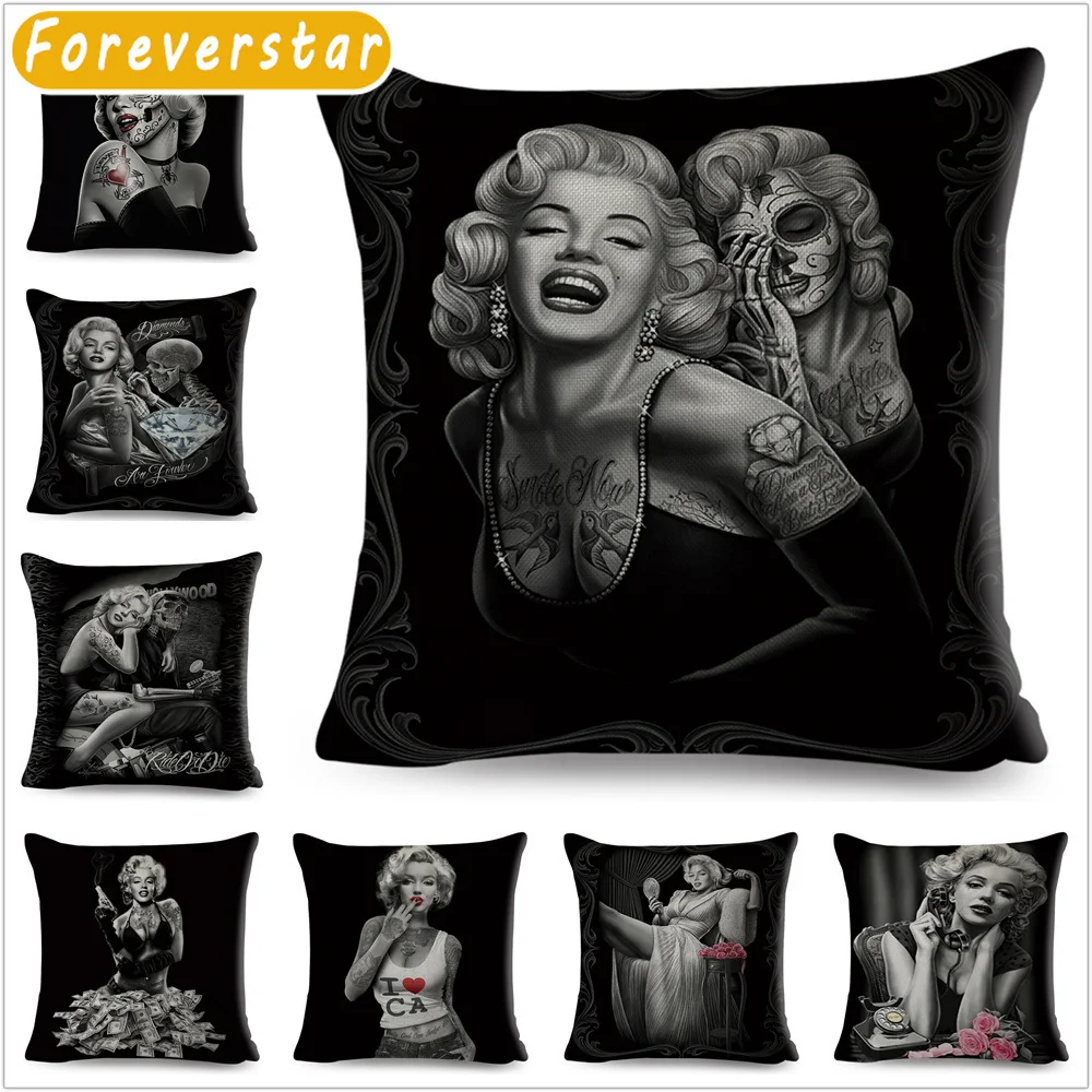 

Mexico Chicano Style Cushion Cover Decor Cartoon Skull Girl Pillowcase Polyester Pillow Case For Sofa Home Car 45*45cm Cojines