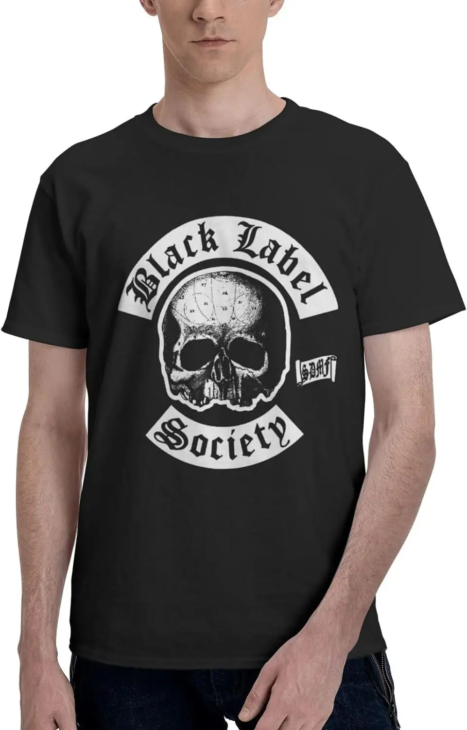 

Black Label Music Society Men's T-Shirt Novelty Shirts Graphic Printed T Shirt Fashion Cotton Short Sleeve Tee Black