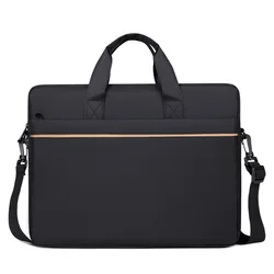 Waterproof Laptop Sleeve Bag with Shoulder Strap - 15.6 Inch Portable Computer Briefcase - 15 -15.6 Inch (Black)