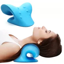 Pescoço ombro maca relaxer cervical quiropraxia tração dispositivo massagem travesseiro para alívio da dor cervical coluna alinhamento