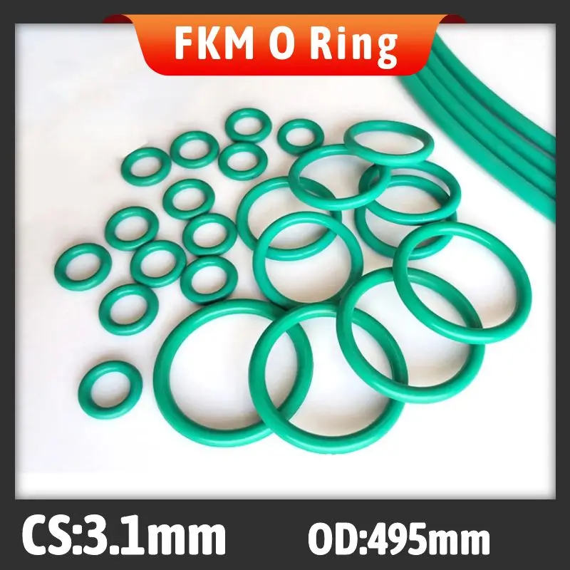 

Fluorine rubber FKM O-ring CS 3.1mm /OD 495 mm mechanical seal orings