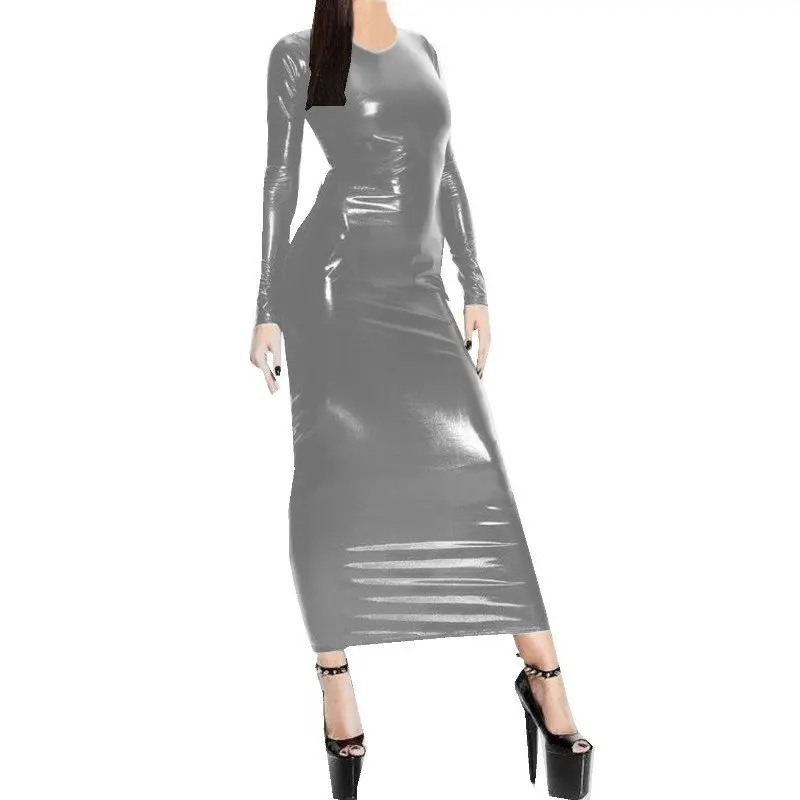 metallic leather dress Morosa