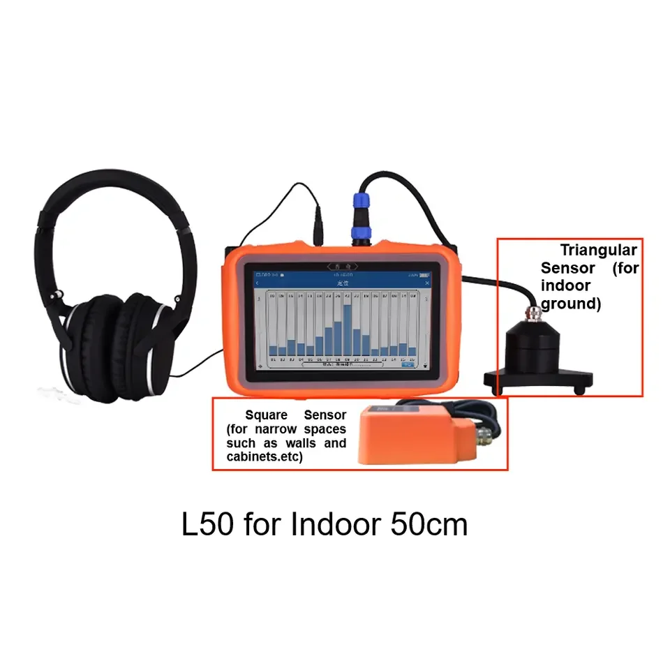 

PQWT L50 Household survey equipment water leak detection device depth for 50cm pipe detectors