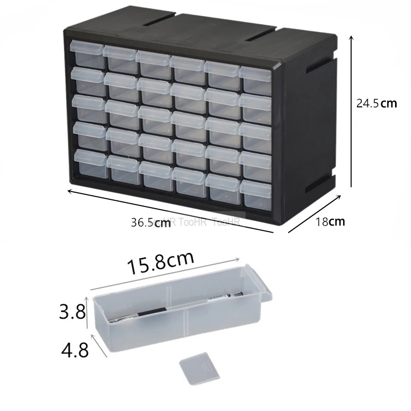 Multi-grid Drawer Type Plastic Tool Box Hardware Tool Storage Box Wall  Hanging Building Blocks Screw Parts Classification Box - AliExpress