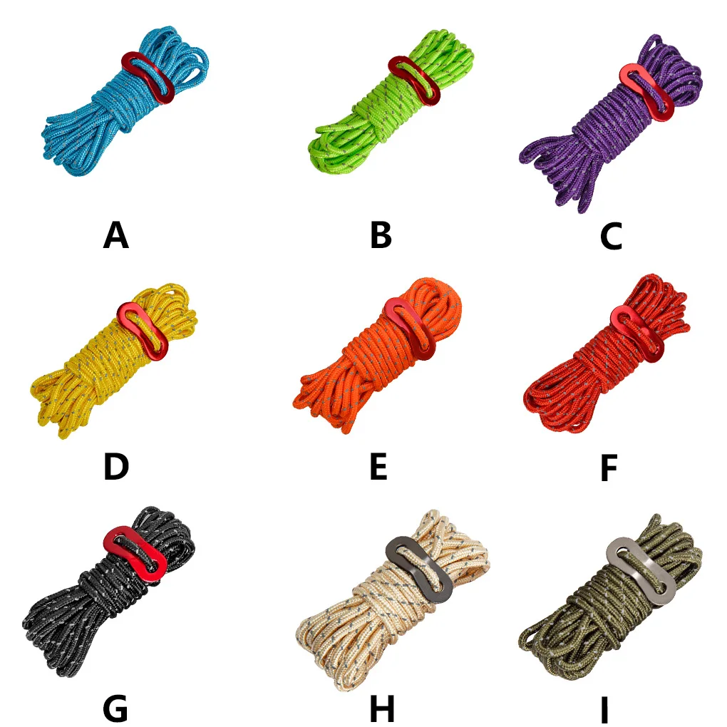 

4X Tent Lanyard Reflective Rope Wind Cord Universal Outdoor Accessories