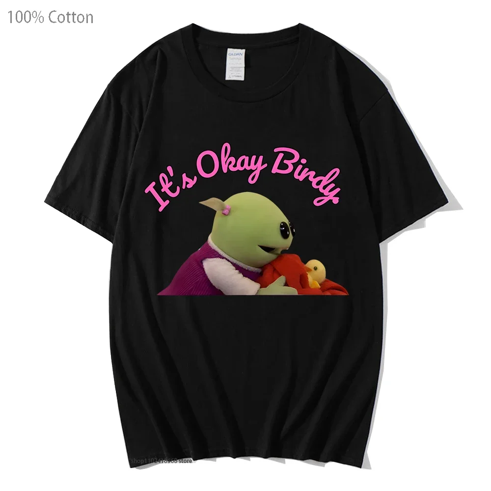 

It's Okay Birdy Graphic T-Shirts Men's Tshirts Nanalan Pulover Women Clothing High Street Casual Short Sleeve Top 100%Cotton Tee