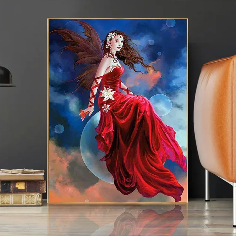 

5D Diamond Painting Moon Angel WomanFull Drill Diamond Mosaic DIY Hand Inlaid Rhinestones Embroidery Home Decor Gifts