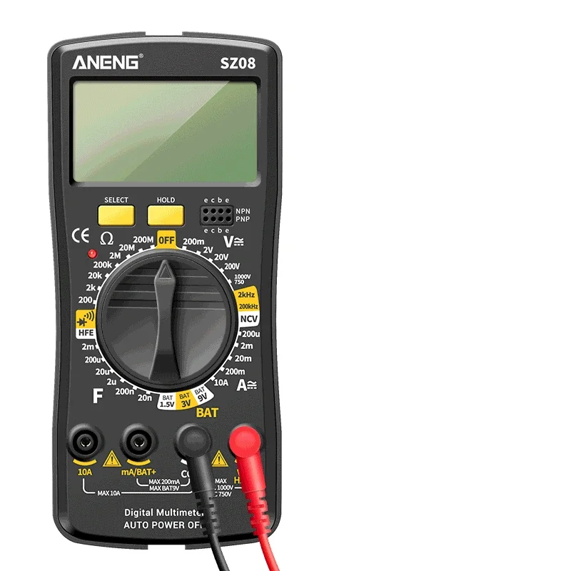 ANENG SZ08 Professional Digital Multimeter Ultra-thin Storage Meter Auto Voltmeter AC DC 220V Resistance Handhold Testers digital multimeter transistor tester multimeter tester voltage meter tester