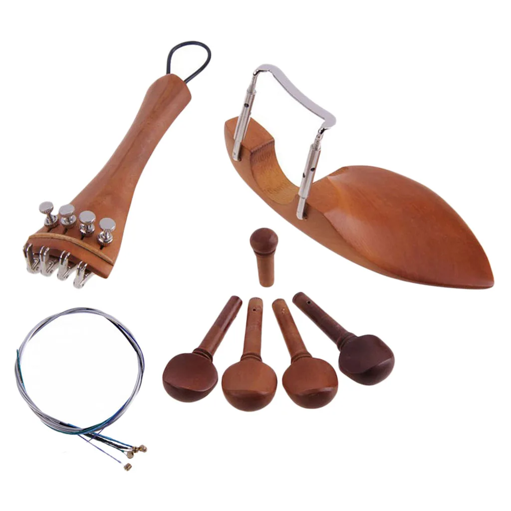 

1 комплект Jujube Wood 4/4, аксессуары для скрипки Chinrest Tail Gut DIY