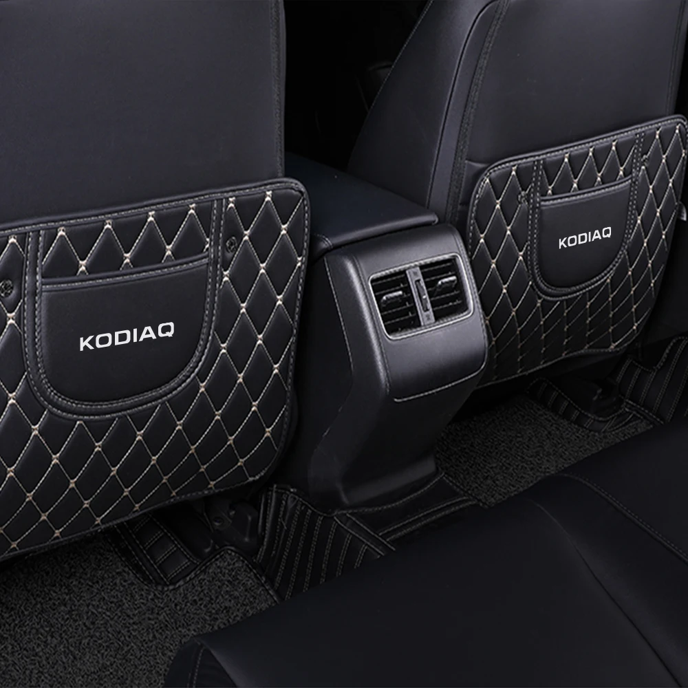 1Pc 자동차 좌석 등받이 안티 킥 패드 안티 먼지 스크래치 매트 Skoda Ko..