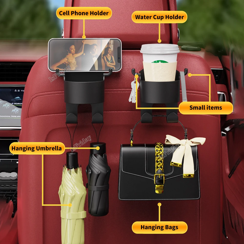 Coffee Cup Portable Airplane Travel For Car Seat Back Multifunctional  Hanging On Drink Holder Truck Phone Mount Accessories - AliExpress