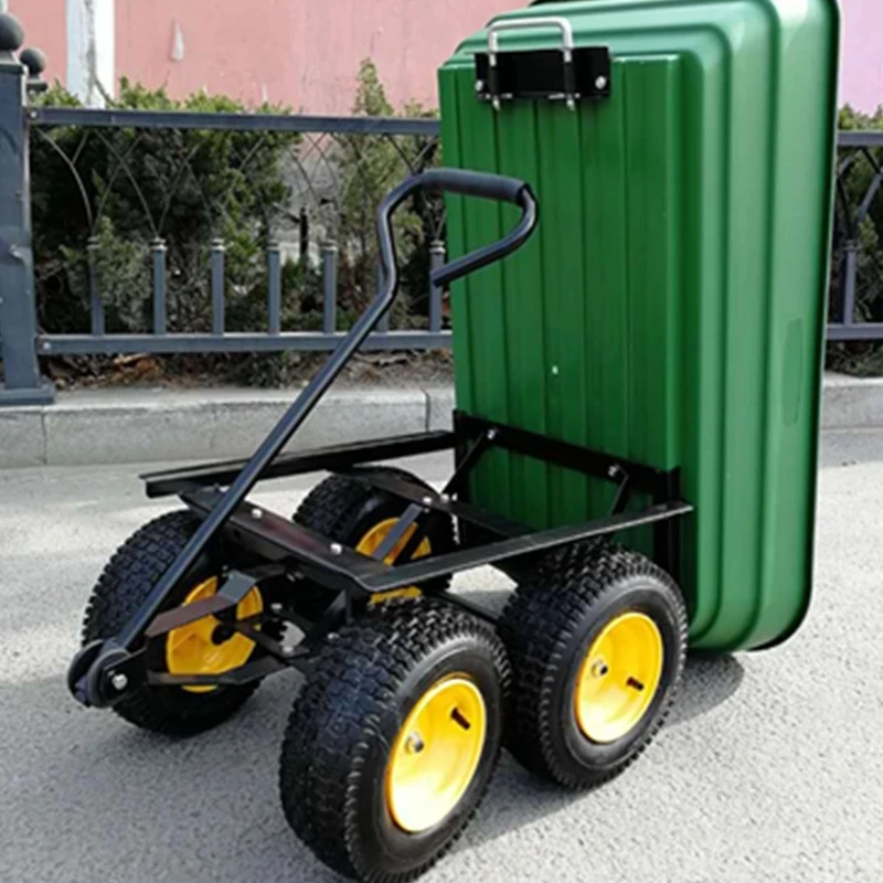 Tractor tractor plastic dump truck four-wheeled trailer trolley garden stall trolley truck home