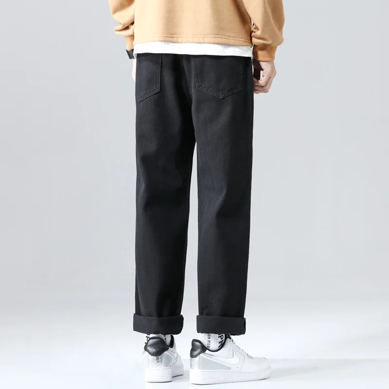 Men's Jeans Spring Summer Wide Leg Denim  Straight Baggy Hip Hop Fake  Men's Pants Trousers For Men Clothes Men Loose Waist