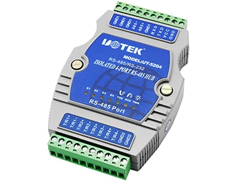 

RS-232/RS-485 to 4 Ports RS-485 Hub (Din Rail) UT-5204