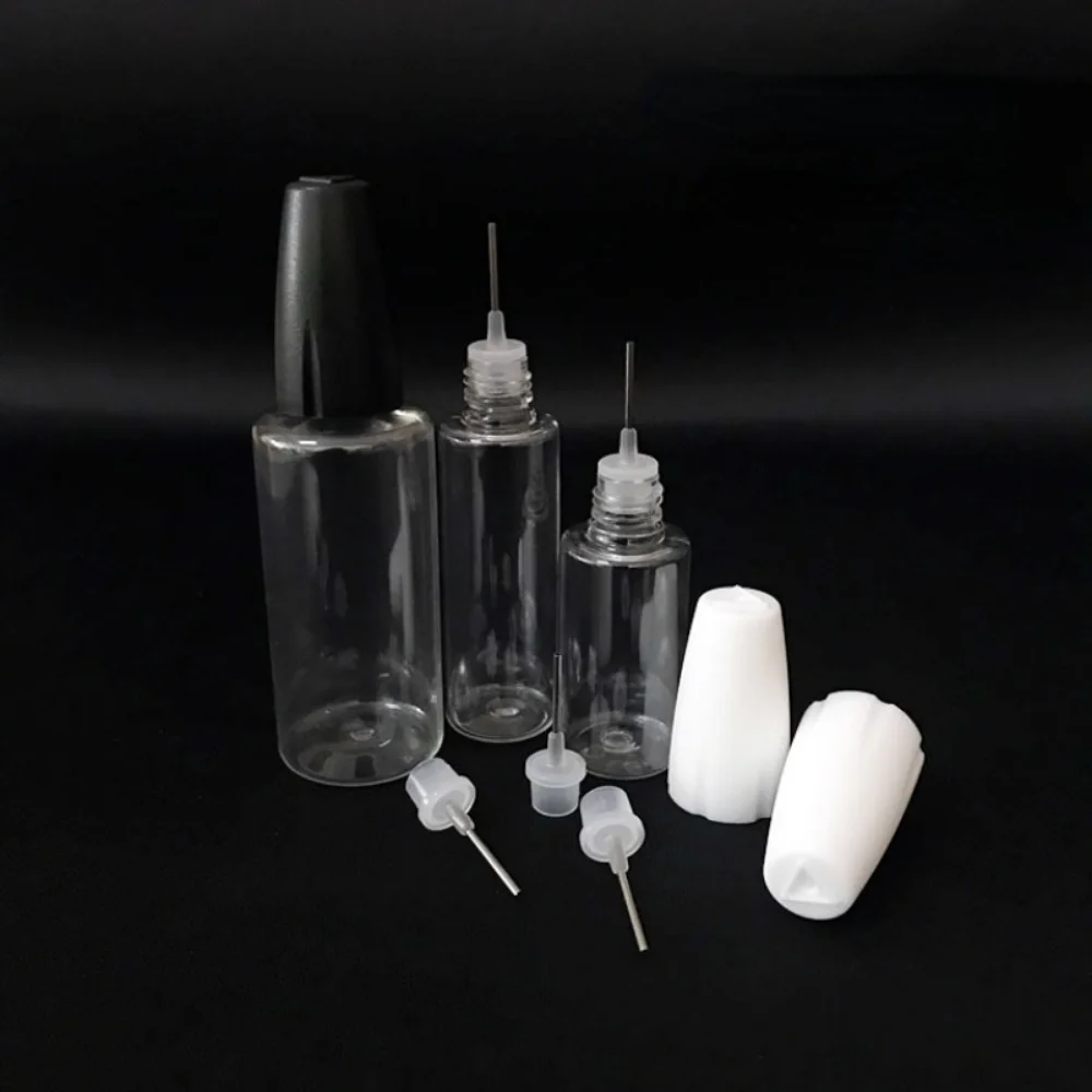 20Pcs 30Ml Plastic Squeezable Tip Applicator Bottle Refillable Dropper  Bottles With Needle Tip Caps For Glue DIY - AliExpress