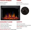 39" Electric Fireplace Insert,Freestanding & Recessed Electric Stove Heater,Touch Screen,Remote Control,750W-1500W with Timer 2