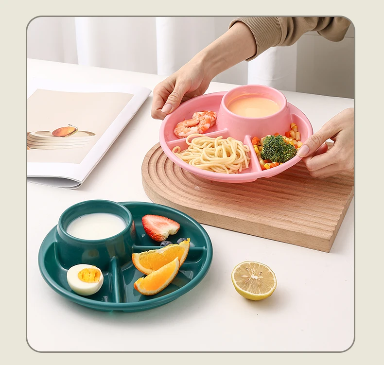 Round Plastic Food Plate Salad Plate 1-Pcs