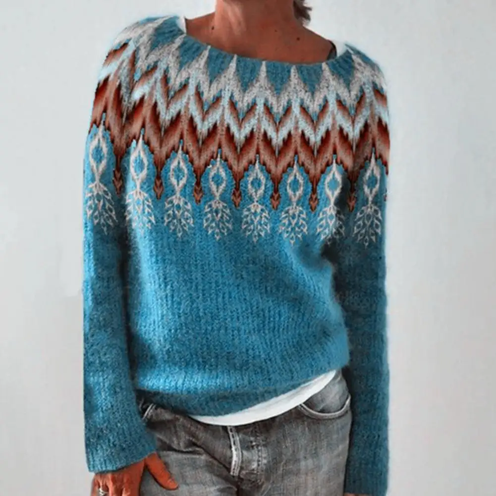 

Vintage Sweaters Women Pullover Winter Striped Jumpers Korean Style Loose Pullover Knitwear Casual Loose Sweater Pull Femme