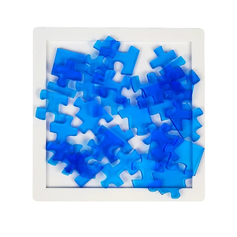 Puzzle Brainy Puzzle Advanced Difficulty Level 10 Adult-Shaped Exquisite Transparent