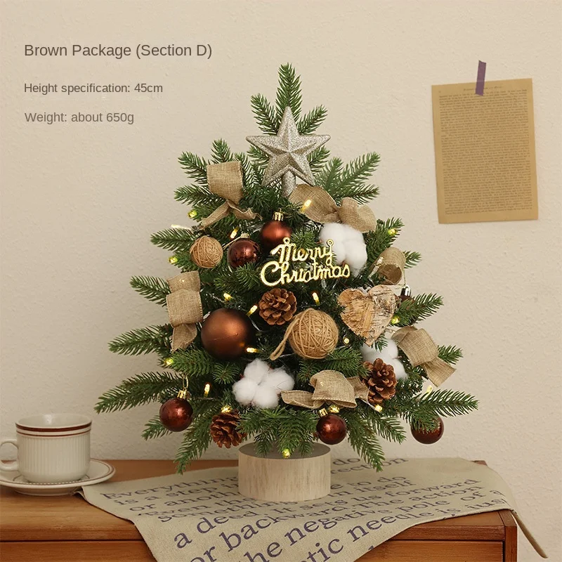 45cm Christmas Tree Mini Simulation Christmas Tree Desktop New Package Environmentally Friendly PVC Luminous Christmas Tree