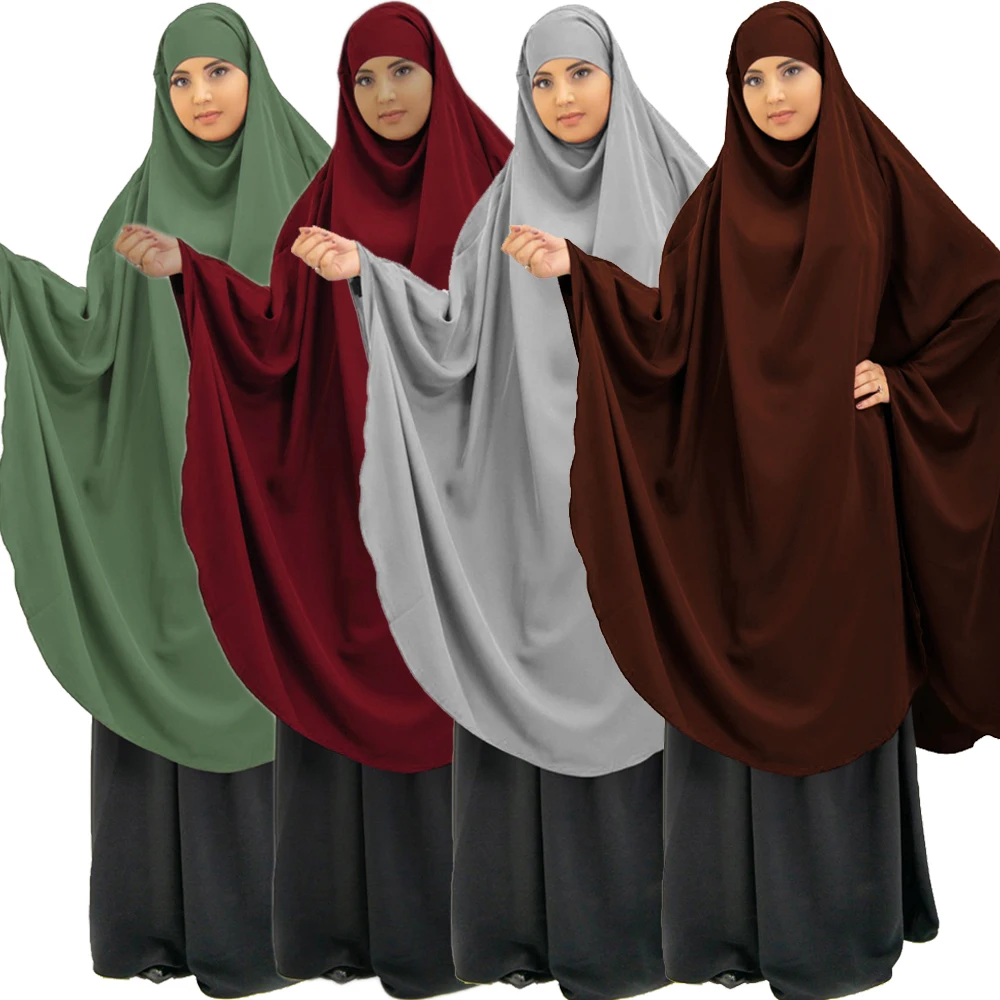 머리 위 긴 Khimar 이슬람 원피스, 여성 원피스 기도복, 이슬람 의류, 이드 라마단, 부르카, 아바야스, 아바야, 카프탄, 아랍 가운 