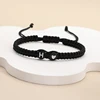 26 lettres initiales coeur Bracelets à la main réglable A-Z nom tressé Bracelets pour femmes hommes amitié bijoux
