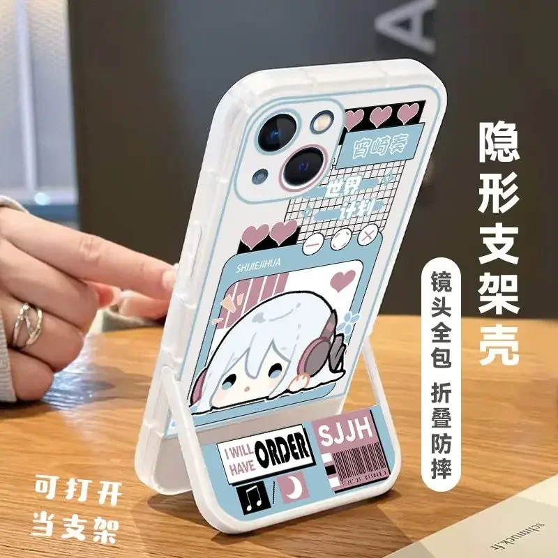 Anime-Inspired Protective Phone Case Featuring Project Sekai Characters Asahina Mafuyu & Yoisaki Kanade