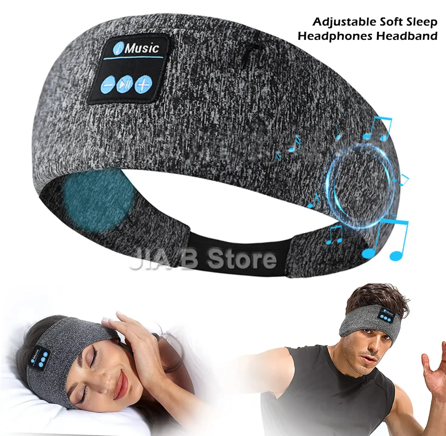 Auriculares para dormir, diadema Bluetooth, actualización suave para dormir,  inalámbrica, música, deportes, diademas, juego de larga duración,  auriculares para dormir con altavoces integrados, perfectos para  entrenamiento, correr, yoga (gris) MFZFUKR