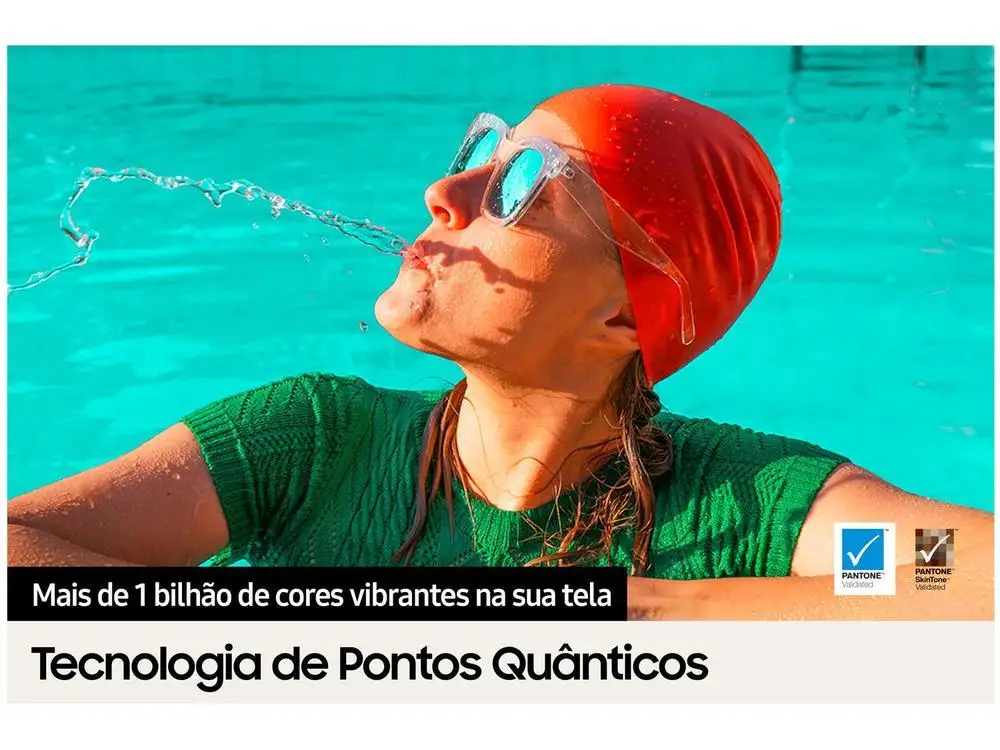 Smart TV 55" 4K UHD QLED Samsung 55Q60DA Wi-Fi Bluetooth Alexa 3 HDMI 2 USB 5