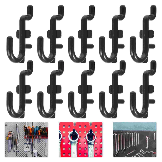 50 Pcs/100 Pcs Black Pegboard J Style Hooks Heavy Duty Plastic J Shape Peg  Hook Peg Board Tool Organizer Wear-resistant - AliExpress