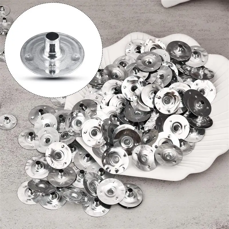 20pcs Metal Candle Wick Holders, Stainless Steel, DIY Candle