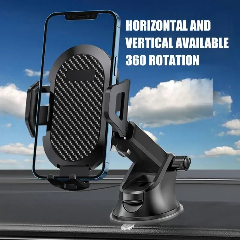 Car Phone Holder Sucker Mount with 360 Degree Rotation