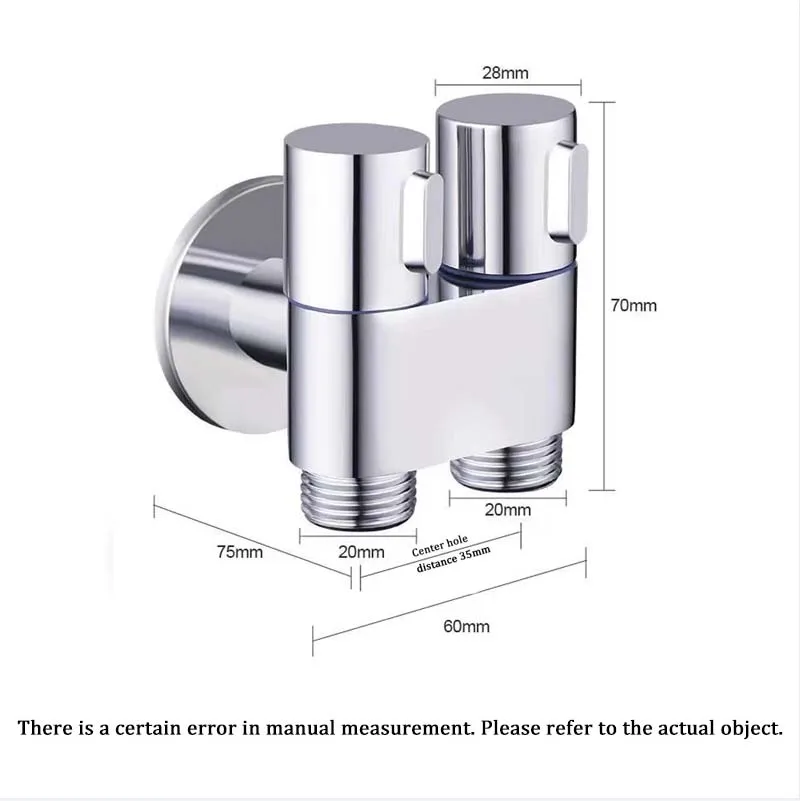 Toilet Bidet Sprayer Sprayer for Bathroom Toilet Accessories Zinc Alloy Angle Valve Wall Mount One In Two Out Water Cleaning