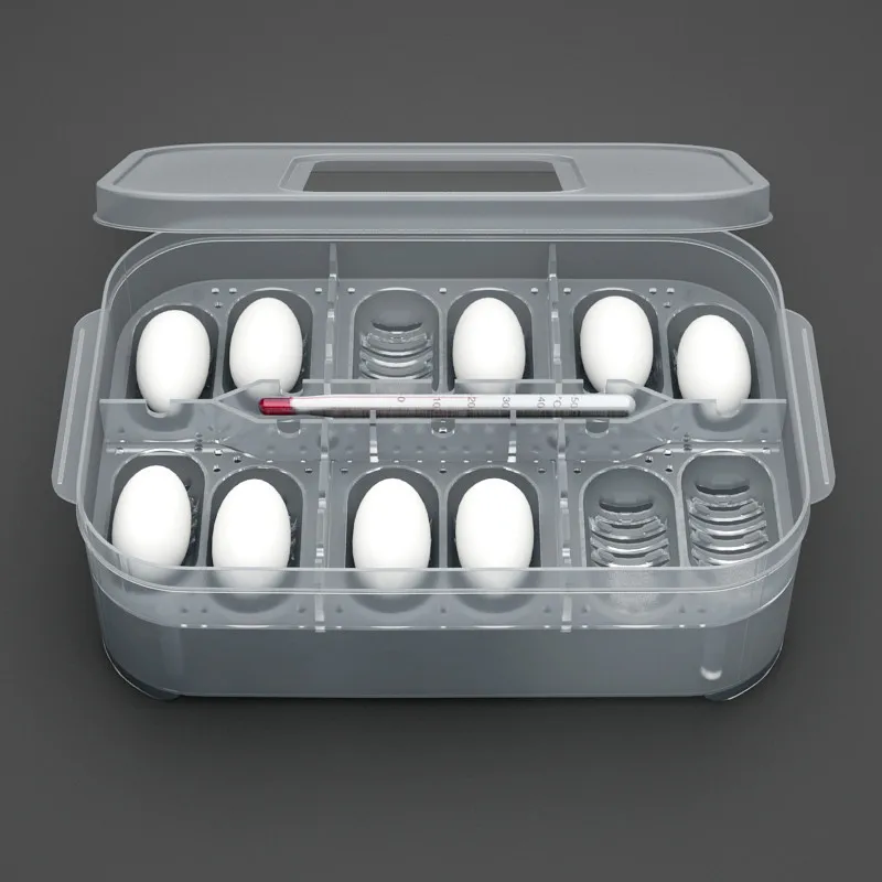 Reptile Egg Incubator Pets Incubation Box DIY 12 Grids Hatch Box Snake Lizard Hatching Egg Tray Crawler Lizard Leopard Gecko Accessories