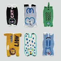 1pc Cartoon Animals Imitation Cashmere Non-slip Mat Carpet Thin Absorbent Bath Mat Washable Shower Bathroom Home Decoration Gift
