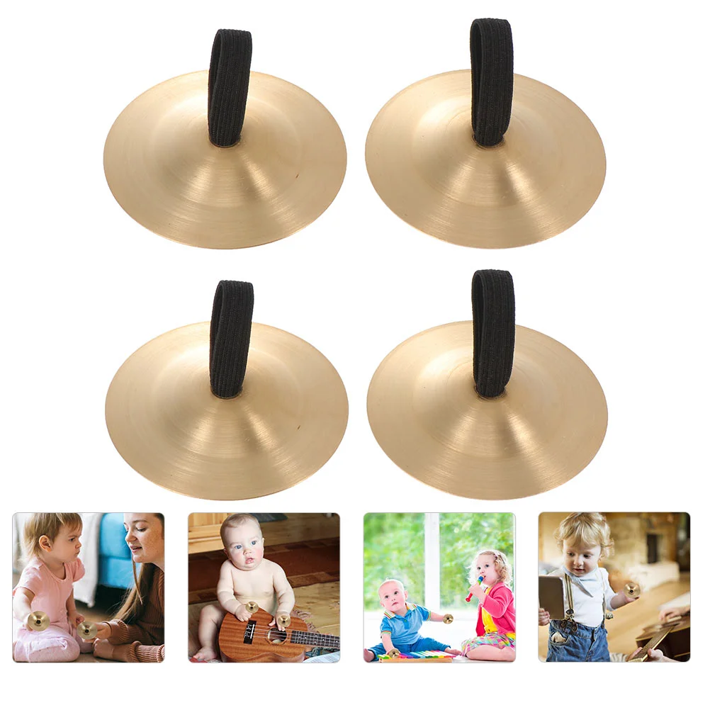 

2 Pcs Orff Copper Cymbals Mini Finger for Dancer Ball Party Kids Instrument Percussion Small Instruments Child Children Musical