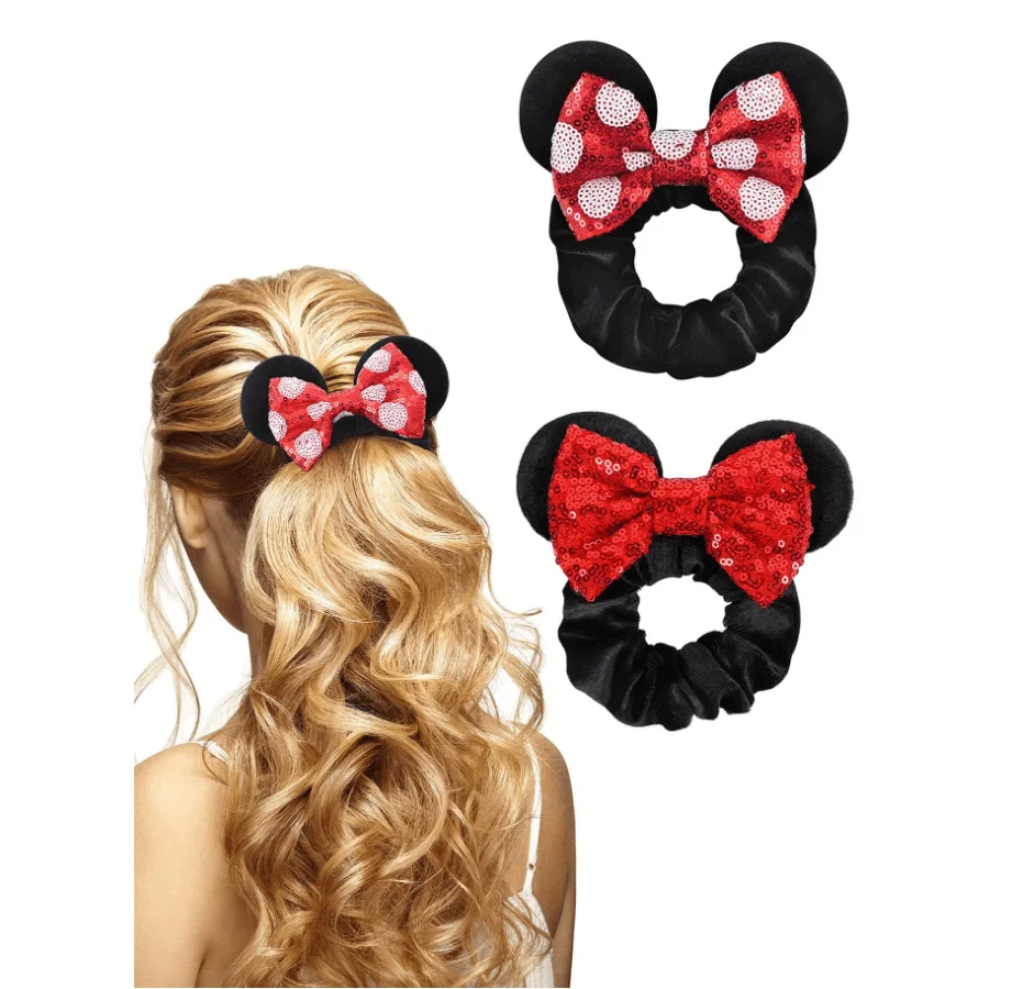 Chouchou Minnie Paillettes - Oreilles Disney pour Cheveux