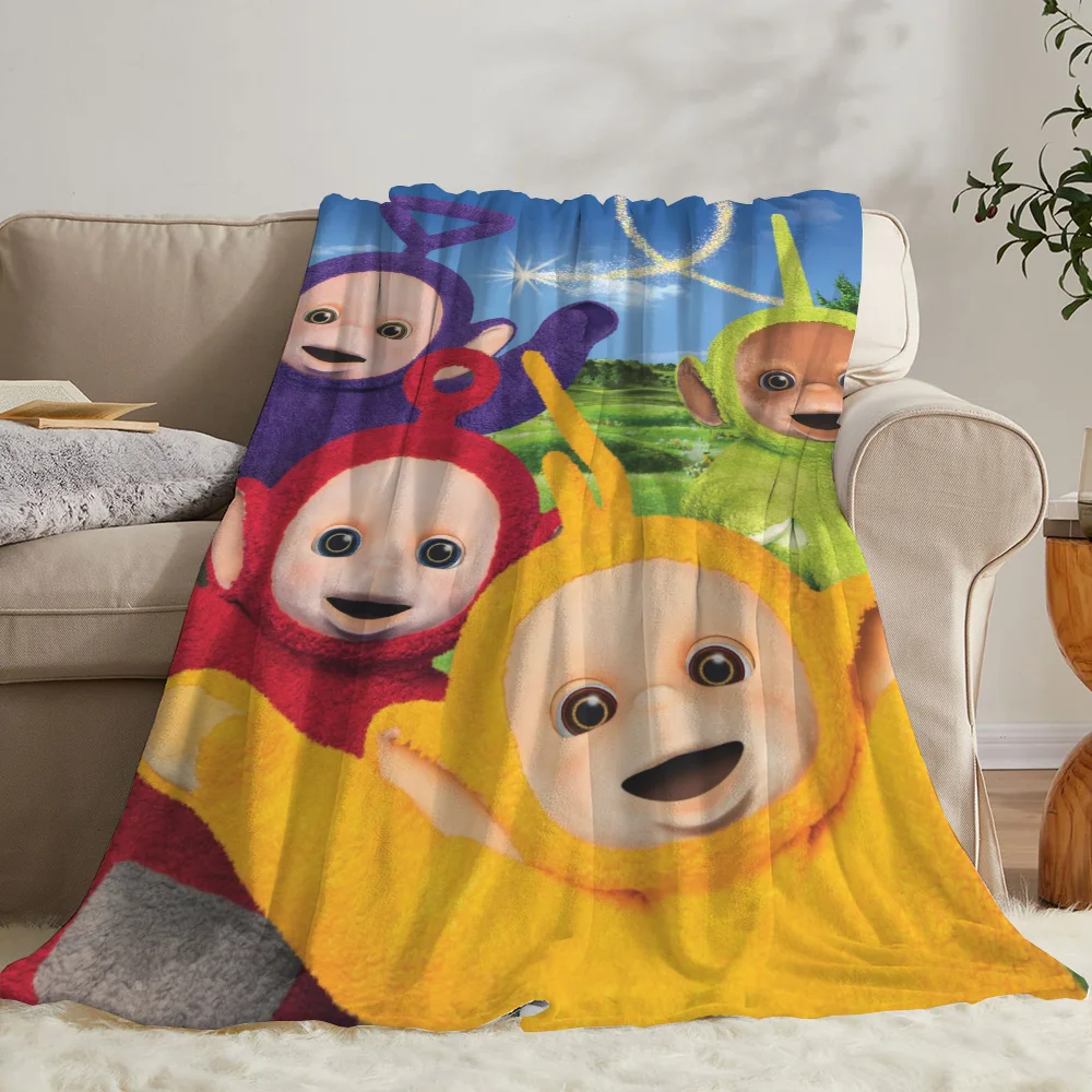 Teletubbies Knee Blanket Throw Sofa Blankets Characters Thermal Blankets for Bed Blanket 150cm X 200cm Home and Decoration Nap & 2
