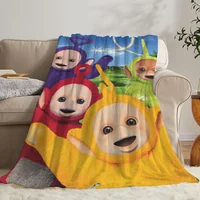 Teletubbies Knee Blanket Throw Sofa Blankets Characters Thermal Blankets for Bed Blanket 150cm X 200cm Home and Decoration Nap & 2