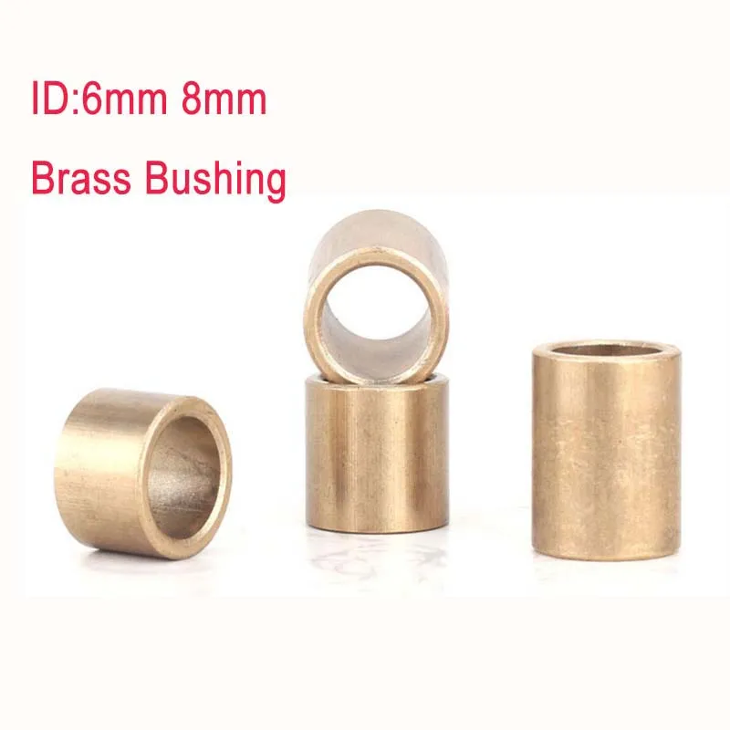 2 10Pcs Brass Bushing Guide Sleeve Precision Copper Base Bearing Shafts