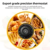 Dual Tank 6L+6L Electric Deep Fryer with Removable Oil Filtration Basket and Lid Automatic Thermostatic Fish Fryer for Home Use 4