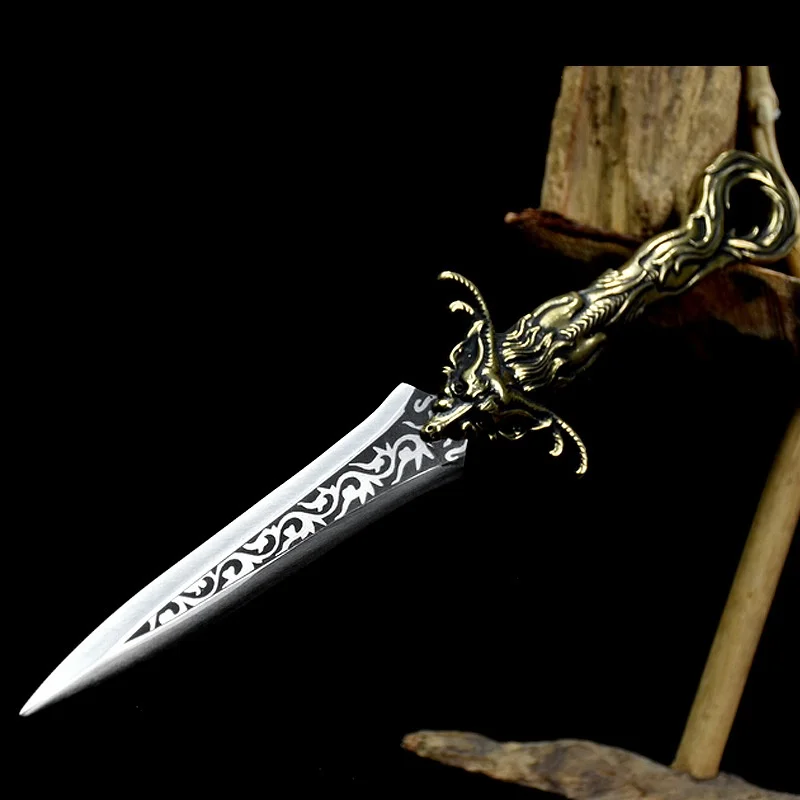 Pure Copper Dragon Horn Tea Needle Tea Knife Chinese Accessories Folding Prying Cake Brewing Tools Kung Fu Set