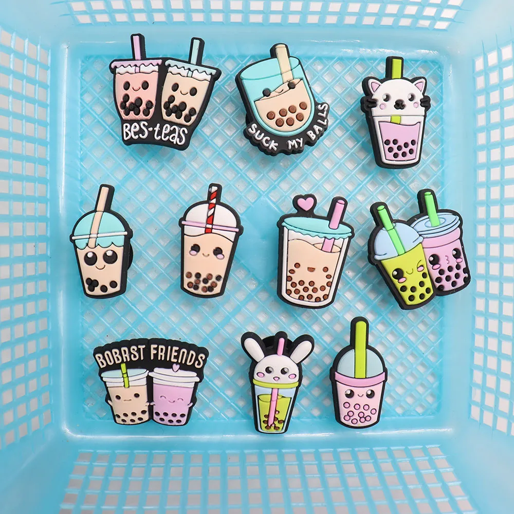 Kawaii Bubba Drink Croc Shoe Charms Set of 5