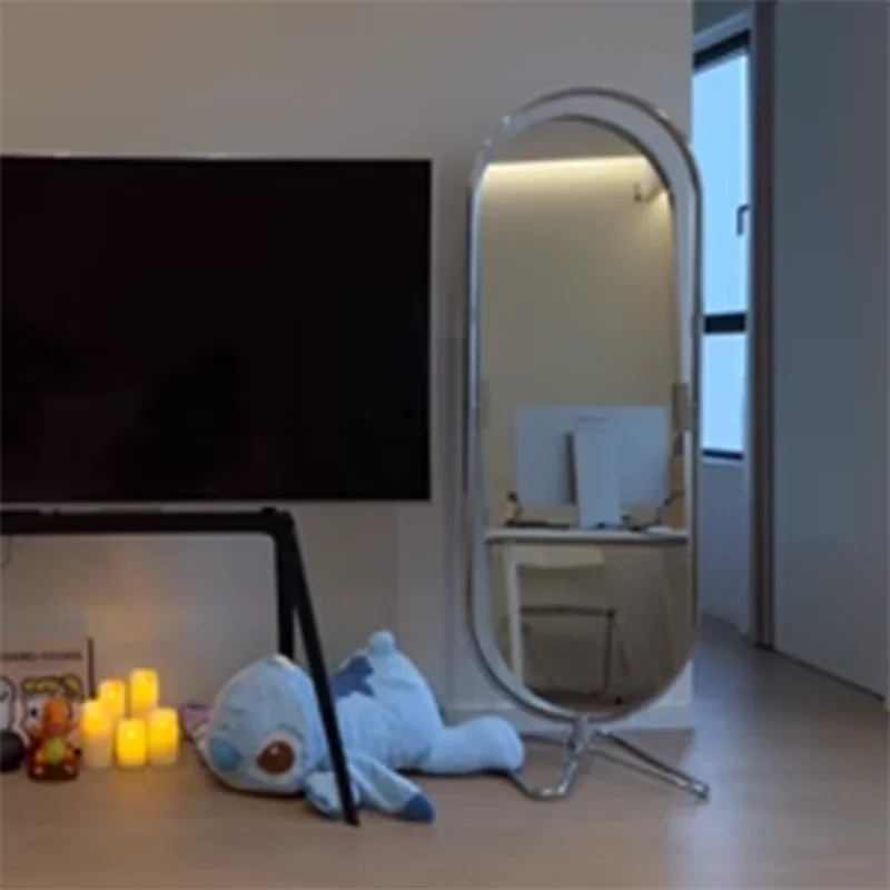 

Makeup Body Big Mirror Luxury Metal Flexible Design Modern Screen Makeup Mirror Living Room Abstract Espelhos Home Decorations