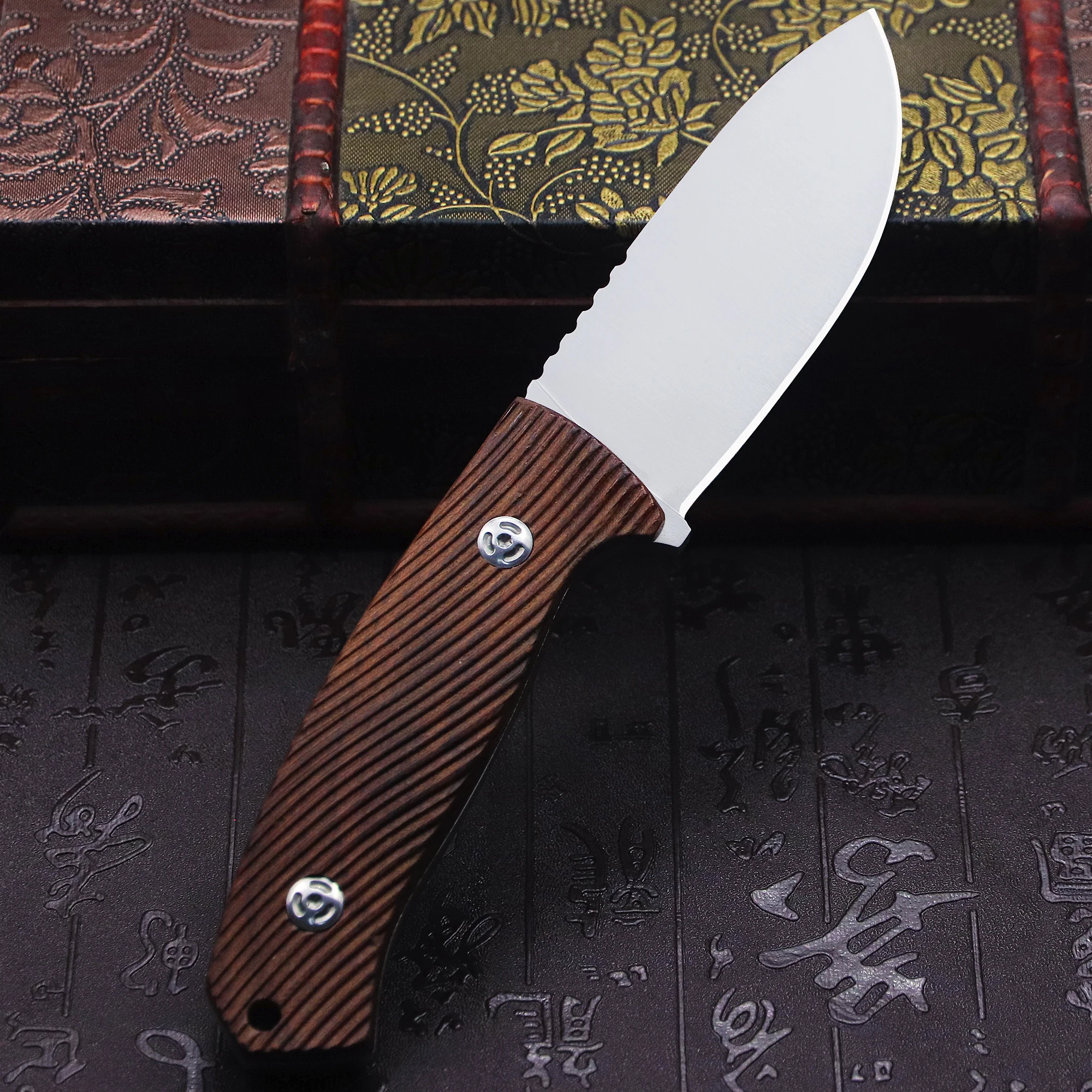 Italy (Lion Steel)M3 Full Tang DC53 steel jungle survival knife, camping EDC tool knife, outdoor hunting knife 4